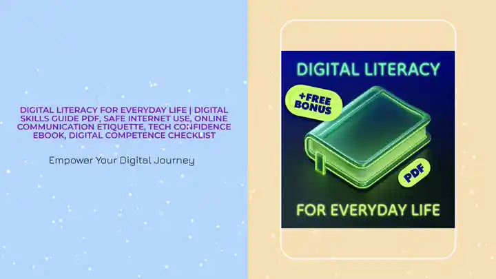 Digital Literacy for Everyday Life | Digital Skills Guide PDF, Safe Internet Use, Online Communication Etiquette, Tech Confidence eBook, Digital Competence Checklist by@Outfy
